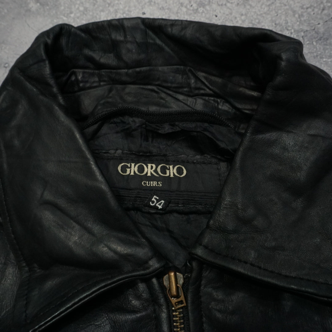 90s Giorgio Aviator Leather Jacket