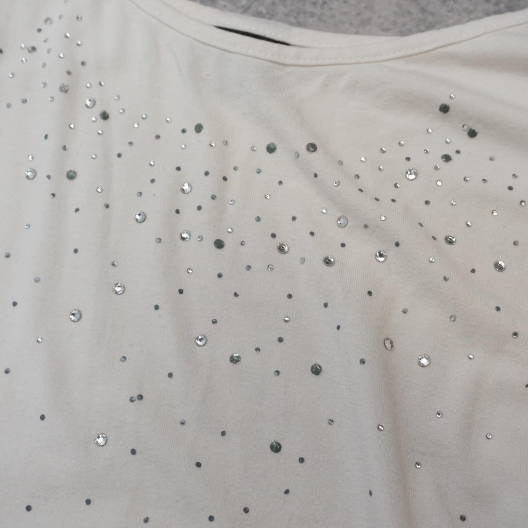 2000s Dolce & Gabbana Rhinestone Embellished Cami Top