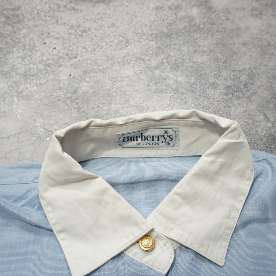 90s Burberrys French Cuff Button Up