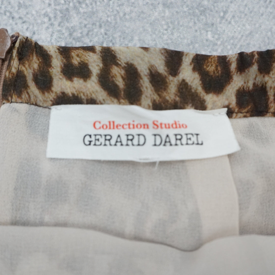 Gerard Darel Leopard Print Skirt