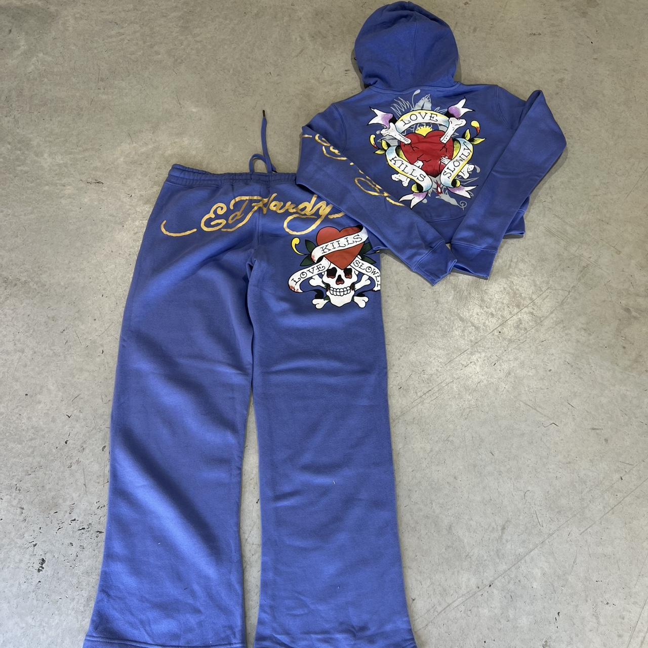 2000s Ed Hardy Graphic Hoodie Zip Up
