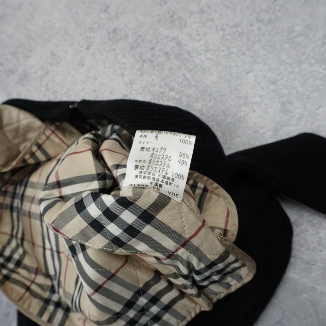 2000s Burberry London Knit Zip Up