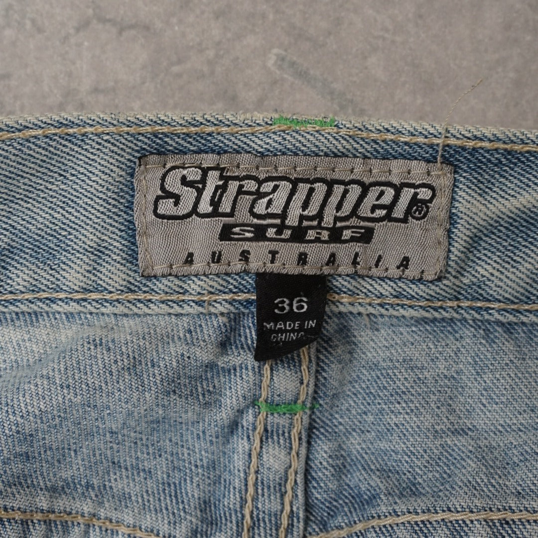 2000s Strapper Embroidered Baggy Jorts