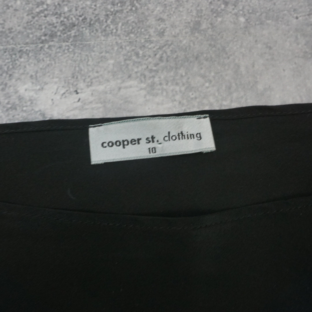 2000s Cooper St. Clothing Silk Tie-Cuff  Blouse