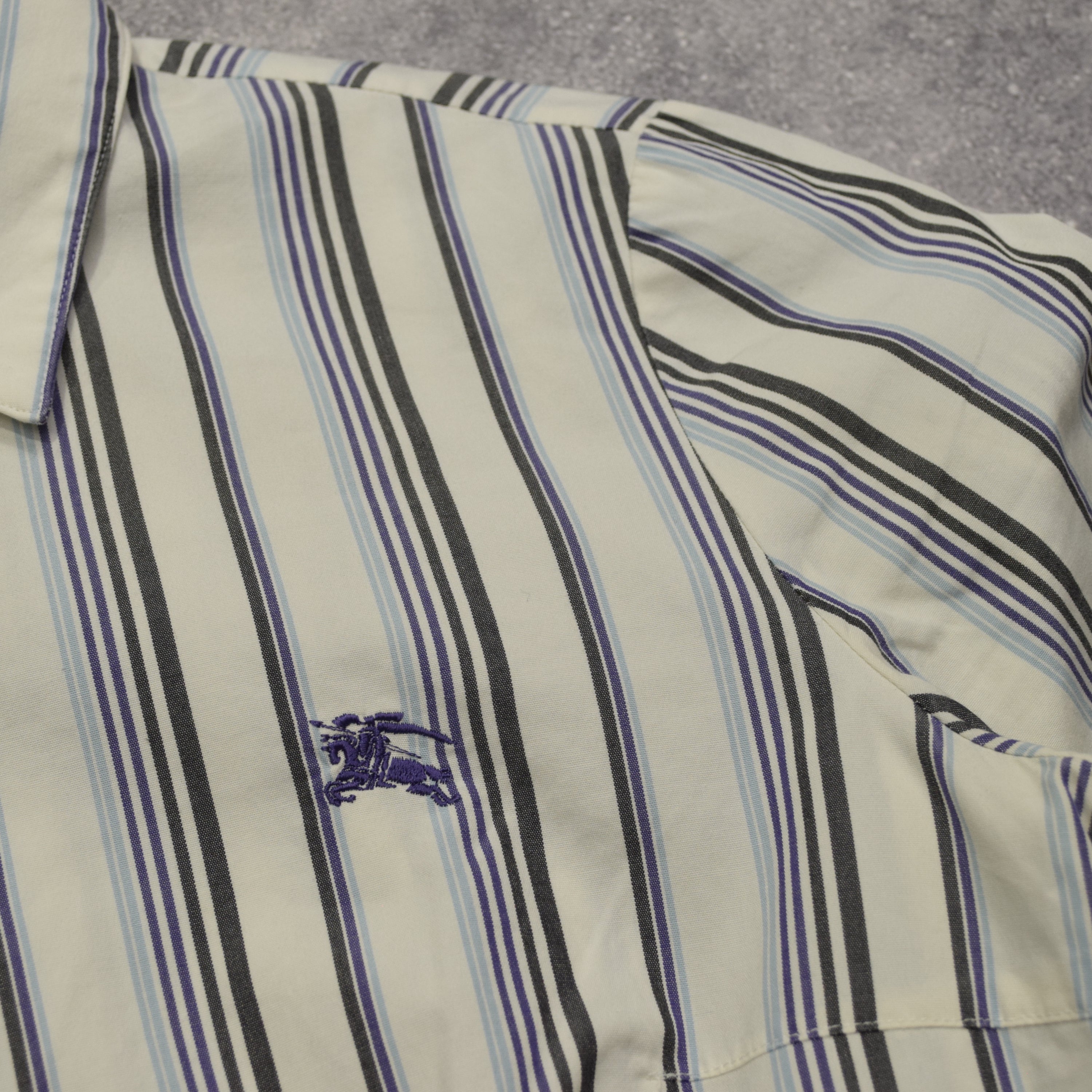 2000s Burberry Striped Button Up