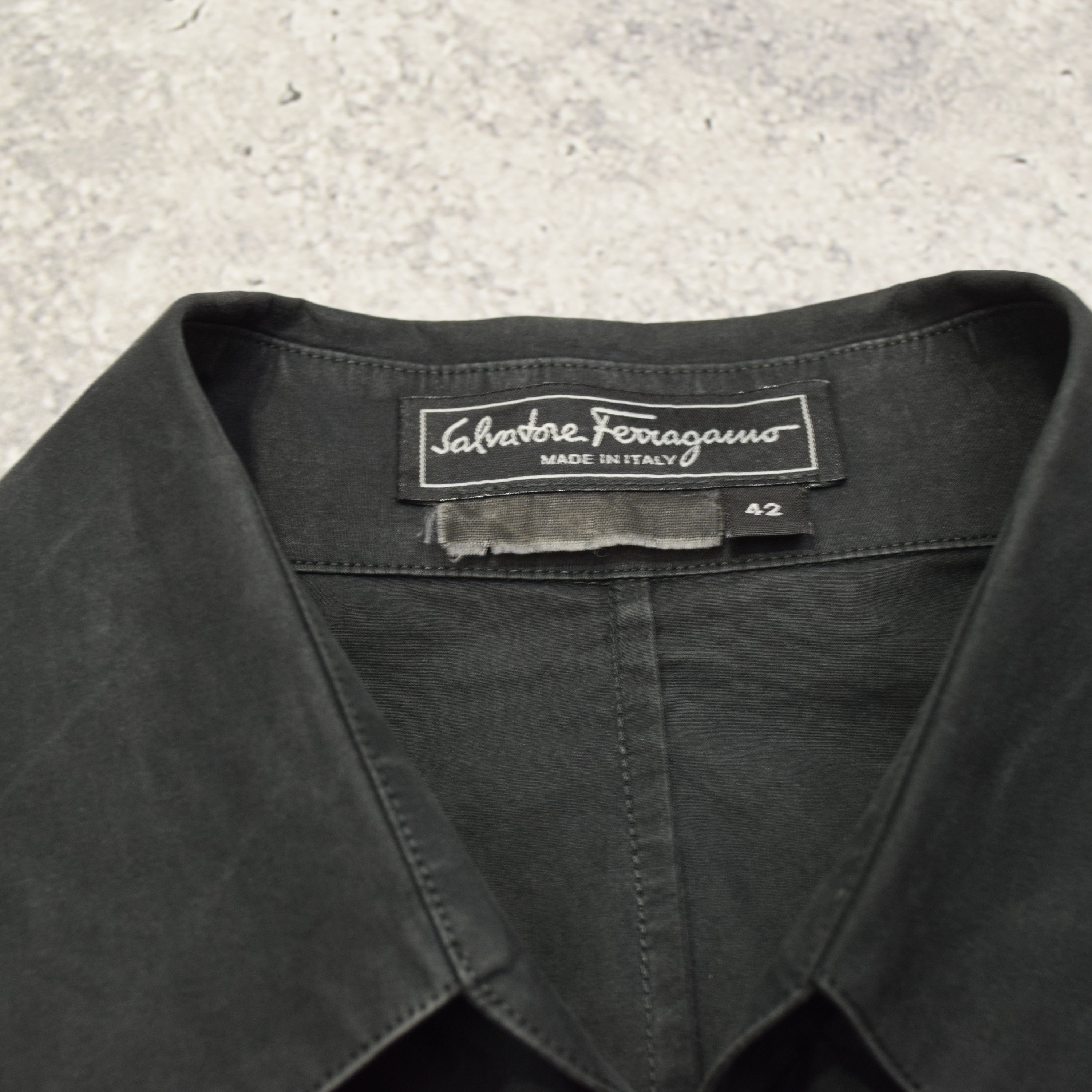 2000s Salvatore Ferragamo Ring Detail Button Up