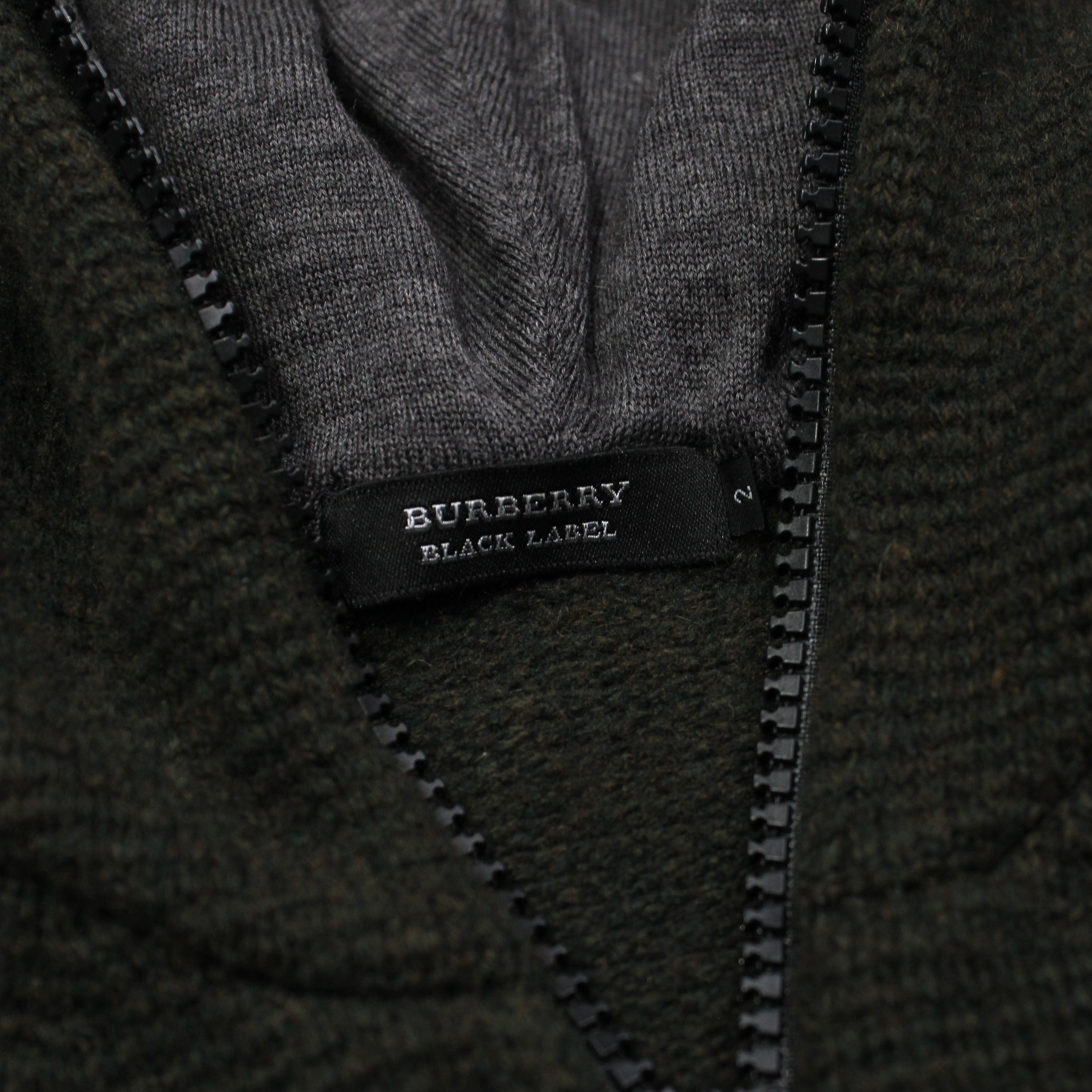 2000s Burberry Black Label Wool Hoodie
