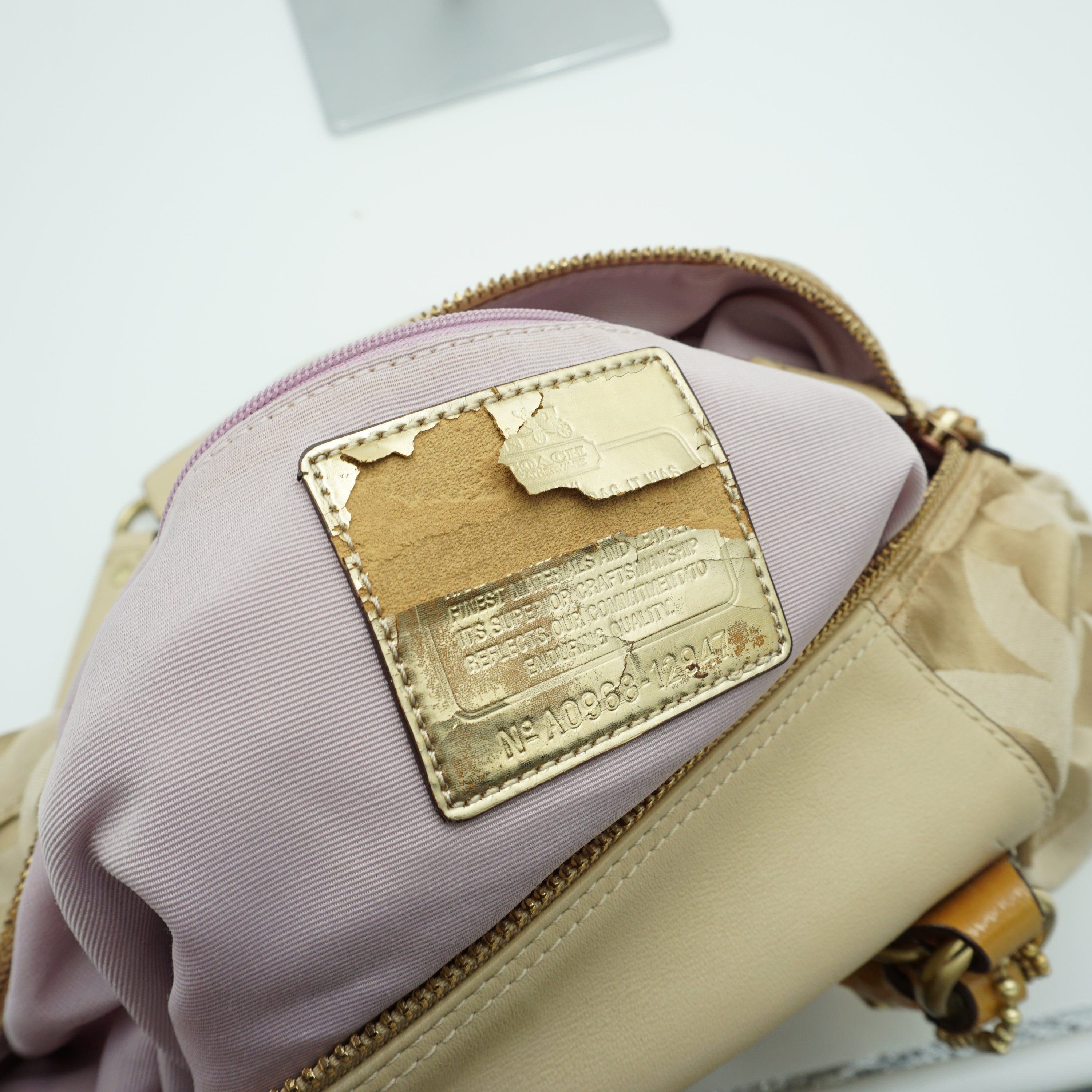 2000s Coach Signature Satchel Handbag