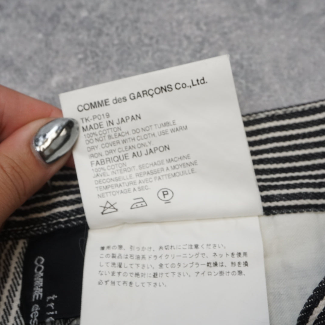 Comme Des Garcons Tricot Striped Wide Leg Pants