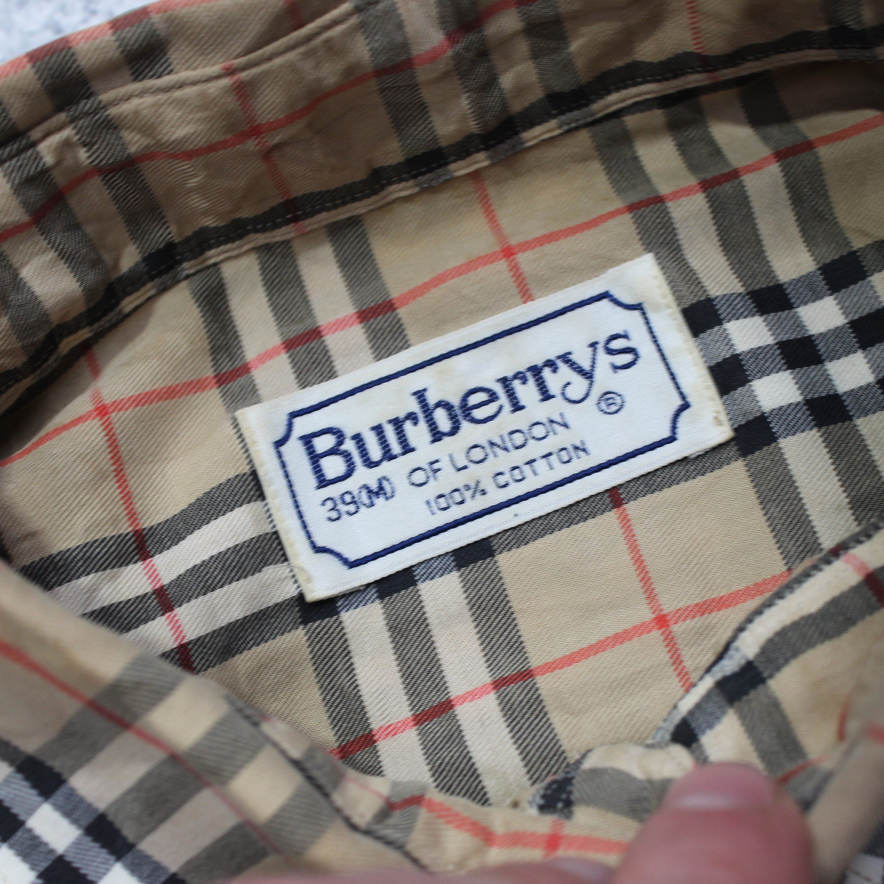 90s Burberry's Nova Check Button Up