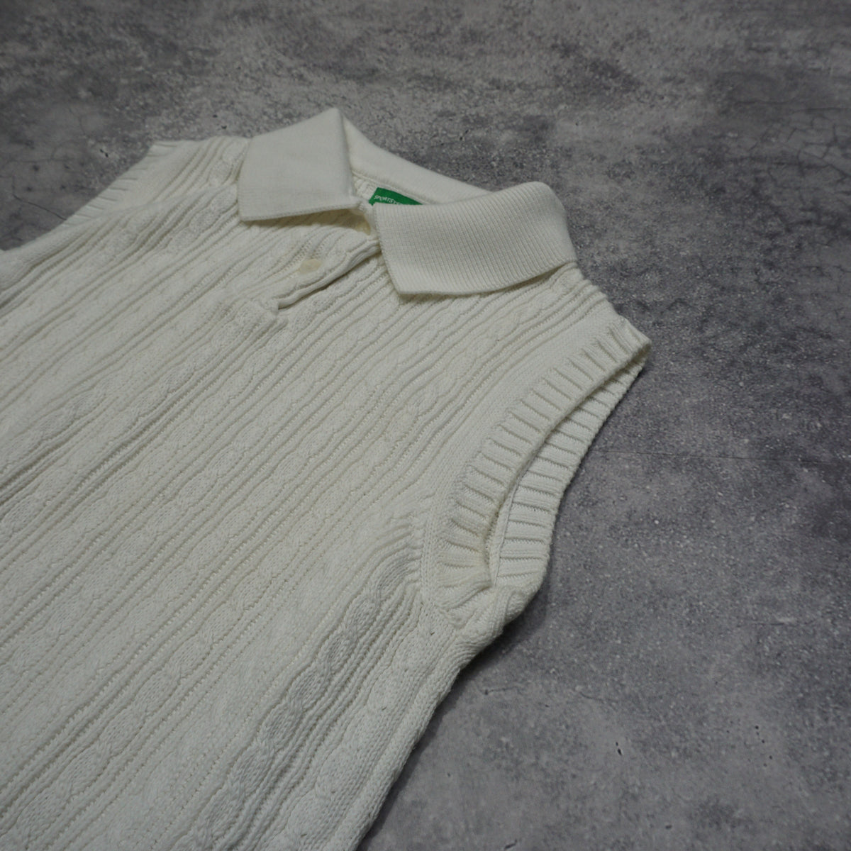 2000s Sport System Cable Knit Knit Sleeveless