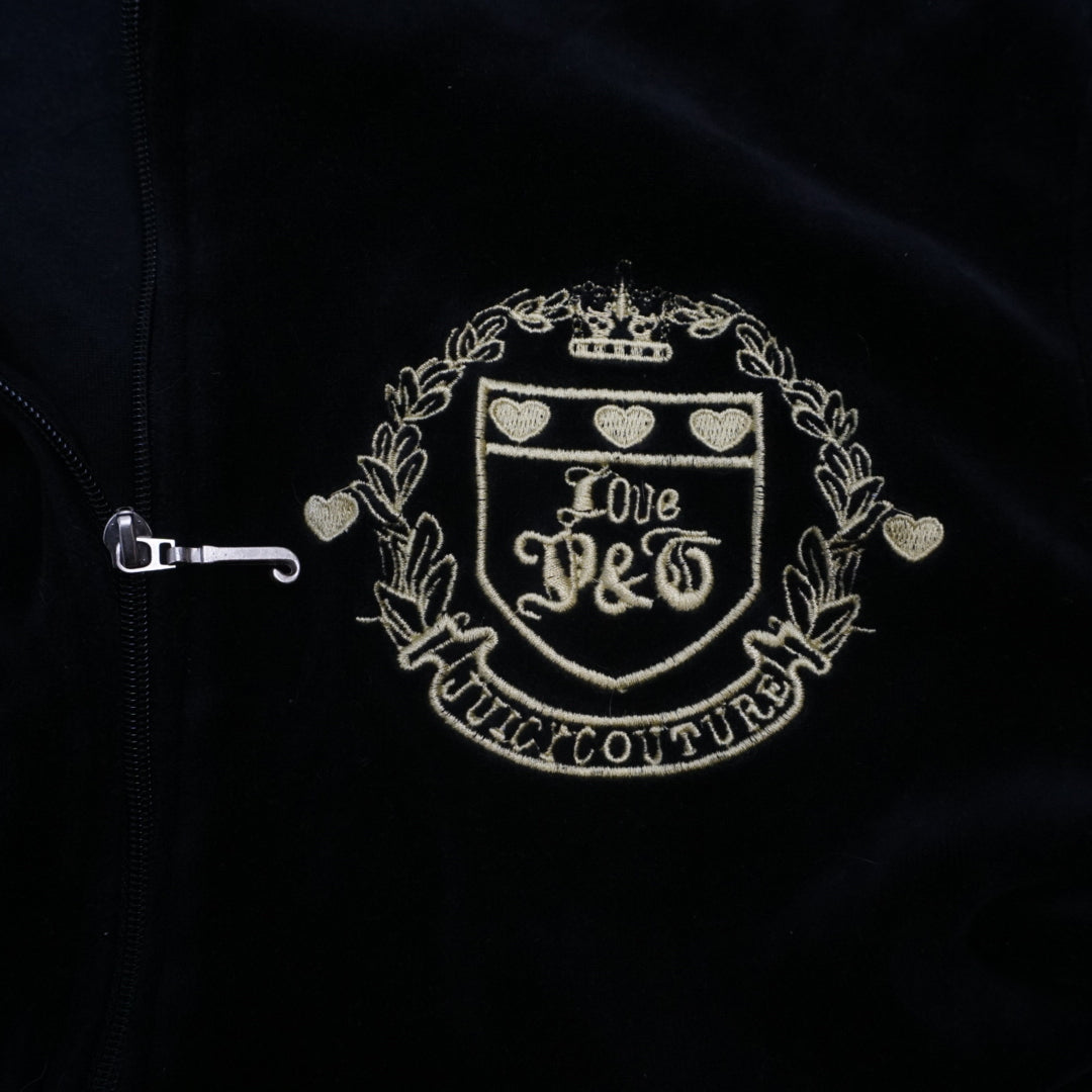 2000s Juicy Couture Velvet Zip Up Hoodie Zip Up