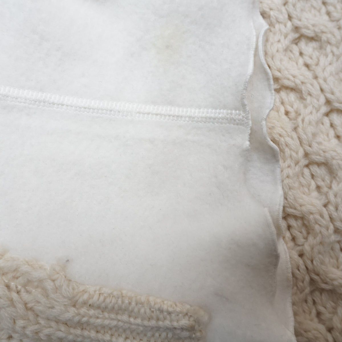 Rebuild By Needles Cable Knit Fleece Panel Sweater