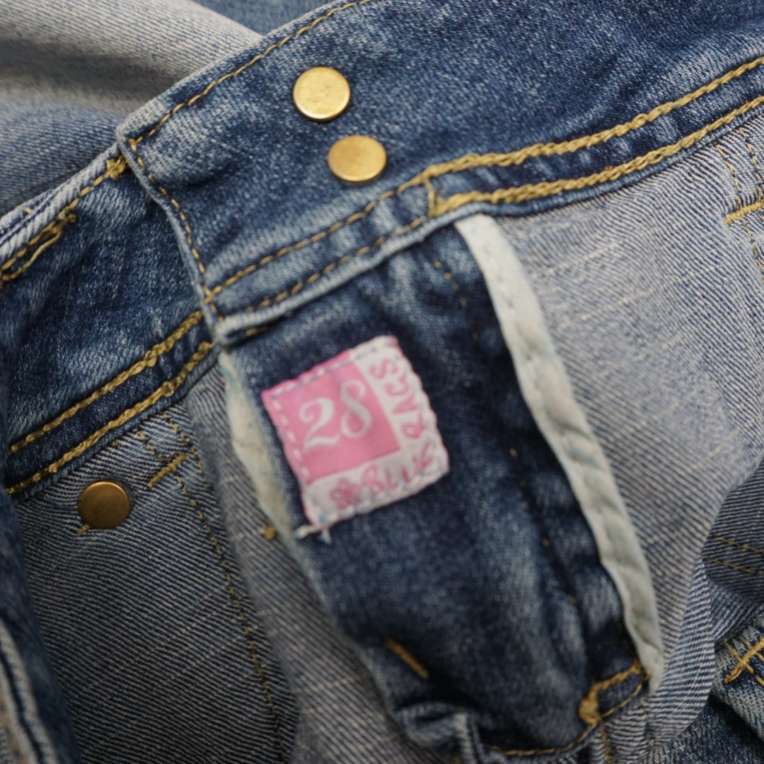 2000s Blue Rags Bootcut Distressed Jeans