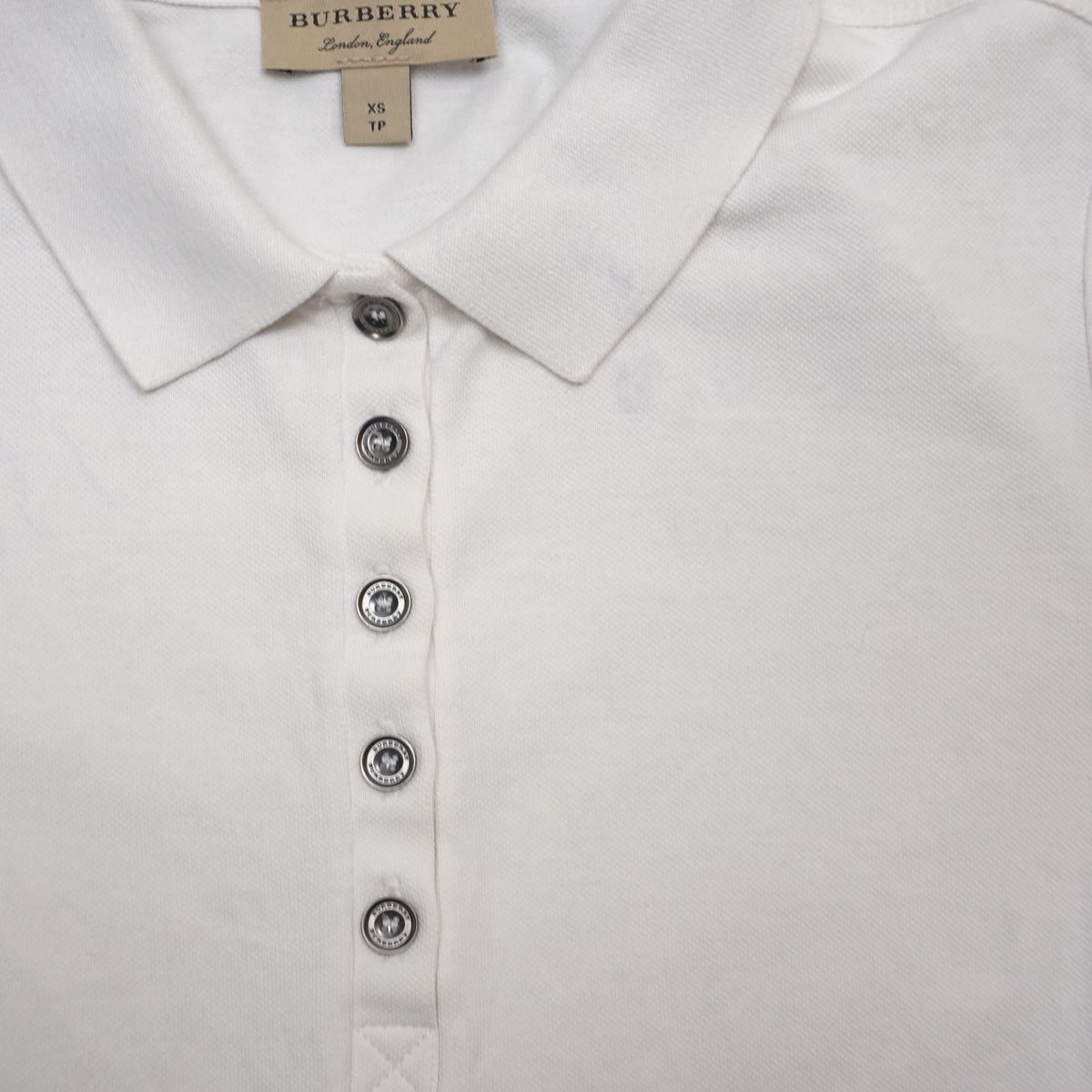 Burberry White Polo Top