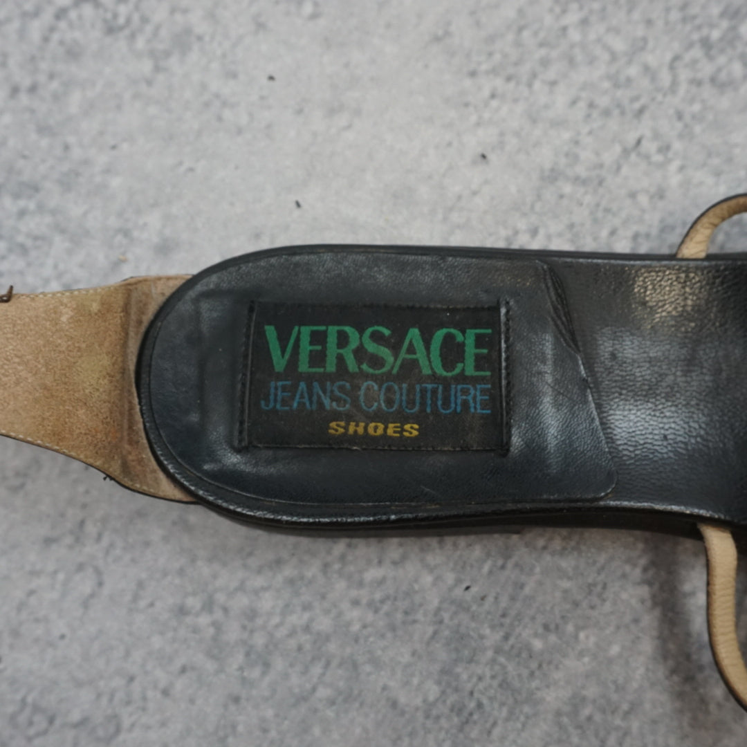 2000s Versace Jeans Couture Strappy Sandal Shoes