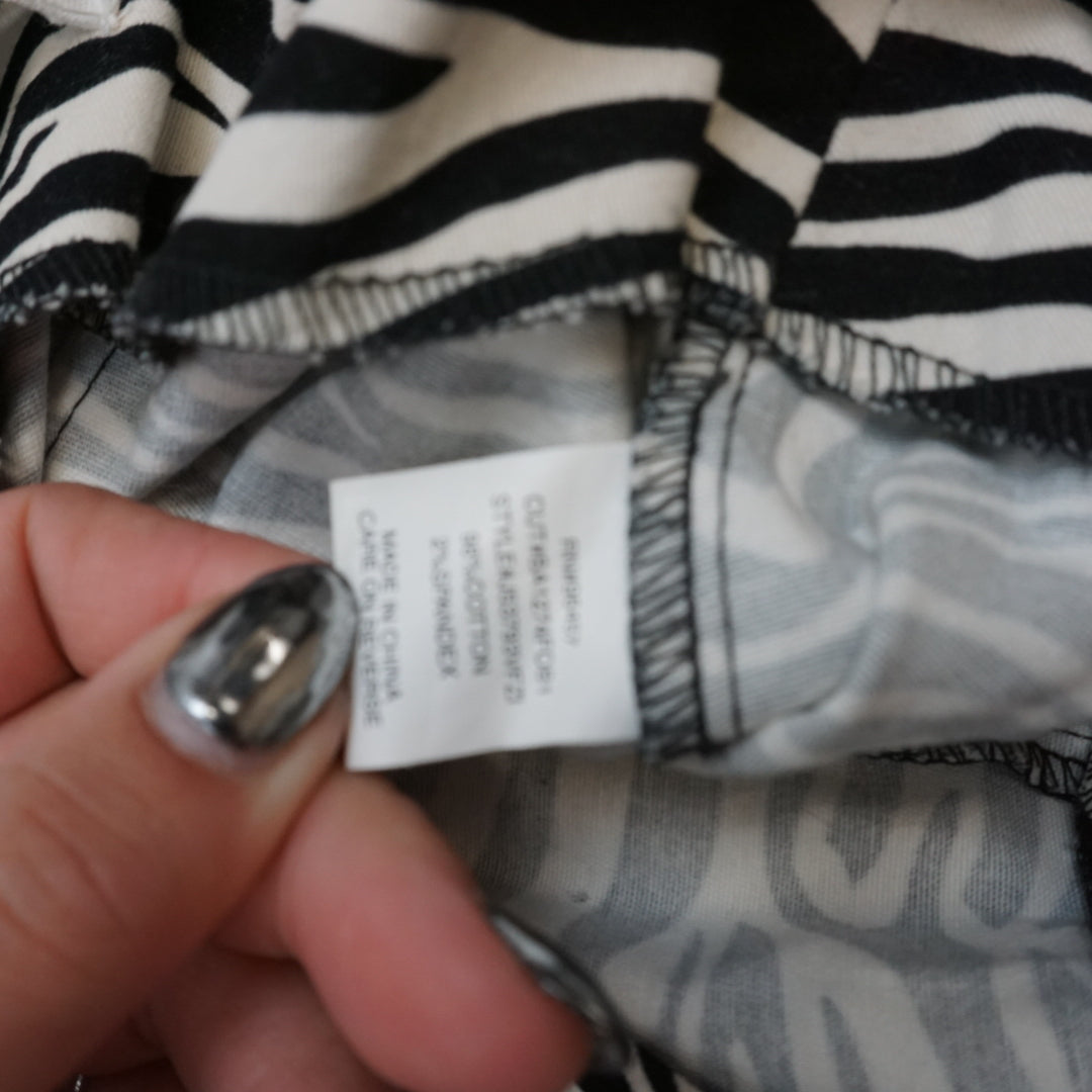eyeshadow Zebra Print Split Hem Mini Skirt