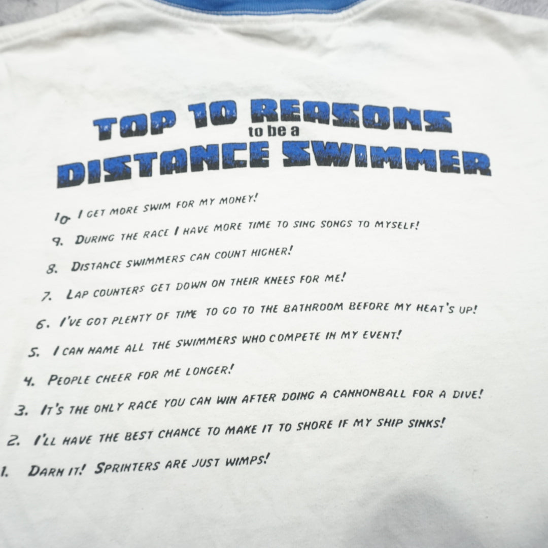90s Anvil Distance Swimmer Graphic T-Shirt
