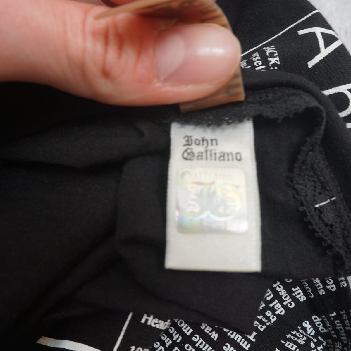 2000s John Galliano Gazette Newspaper Print V-Neck T-Shirt
