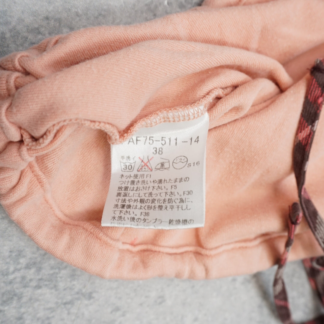 2000s Burberry Blue Label Nova Check Trim Drawstring Top