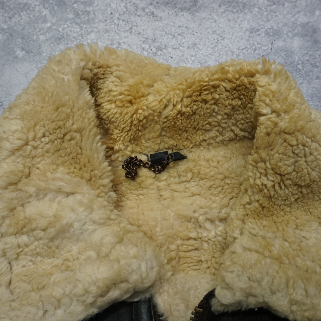90s Shearling Leather Jacket