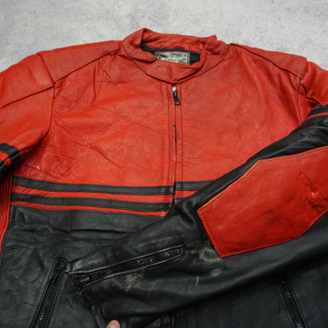 90s Road Gear Biker Leather Jacket