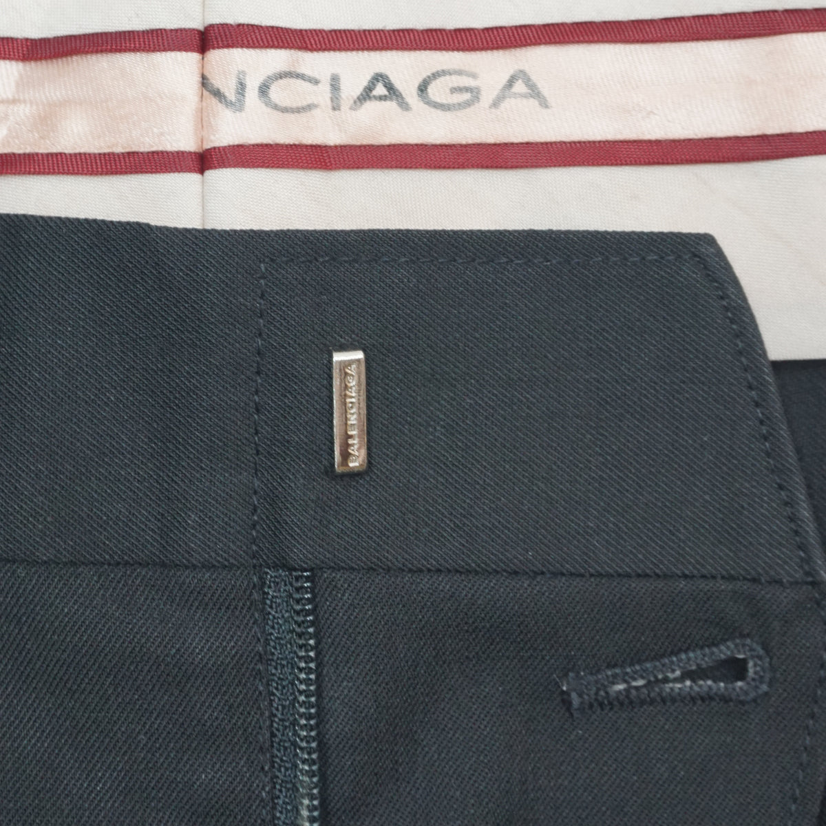 2000s Balenciaga Black Pleated Suit Pants