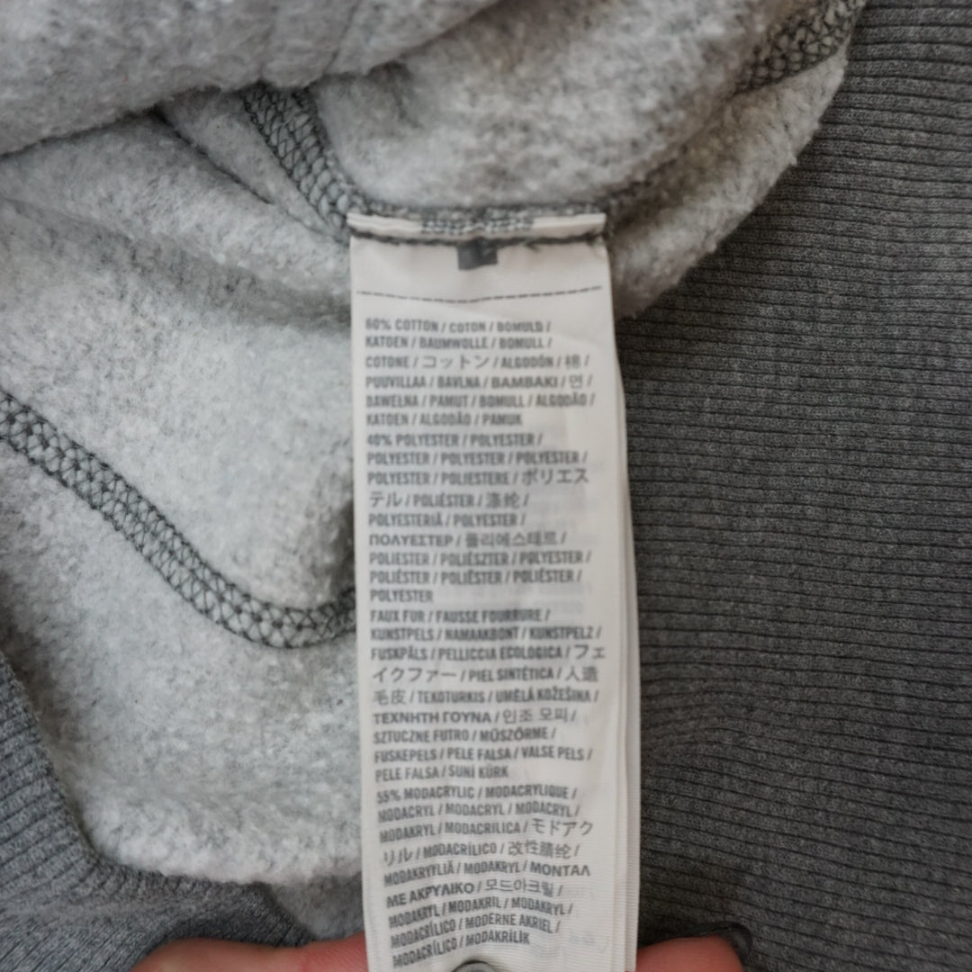 2000s Abercrombie & Fitch Faux Fur Trim Button Up Hoodie