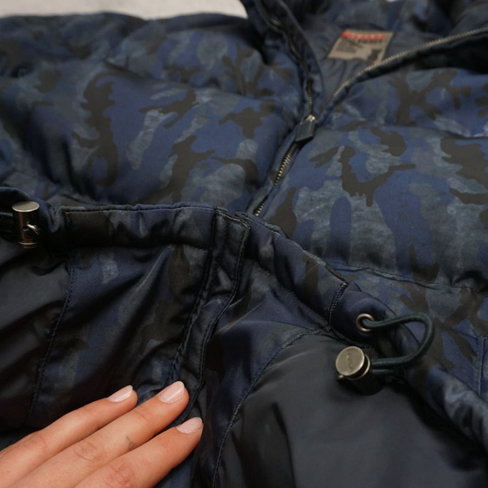 Prada Camo Print Down Puffer Jacket