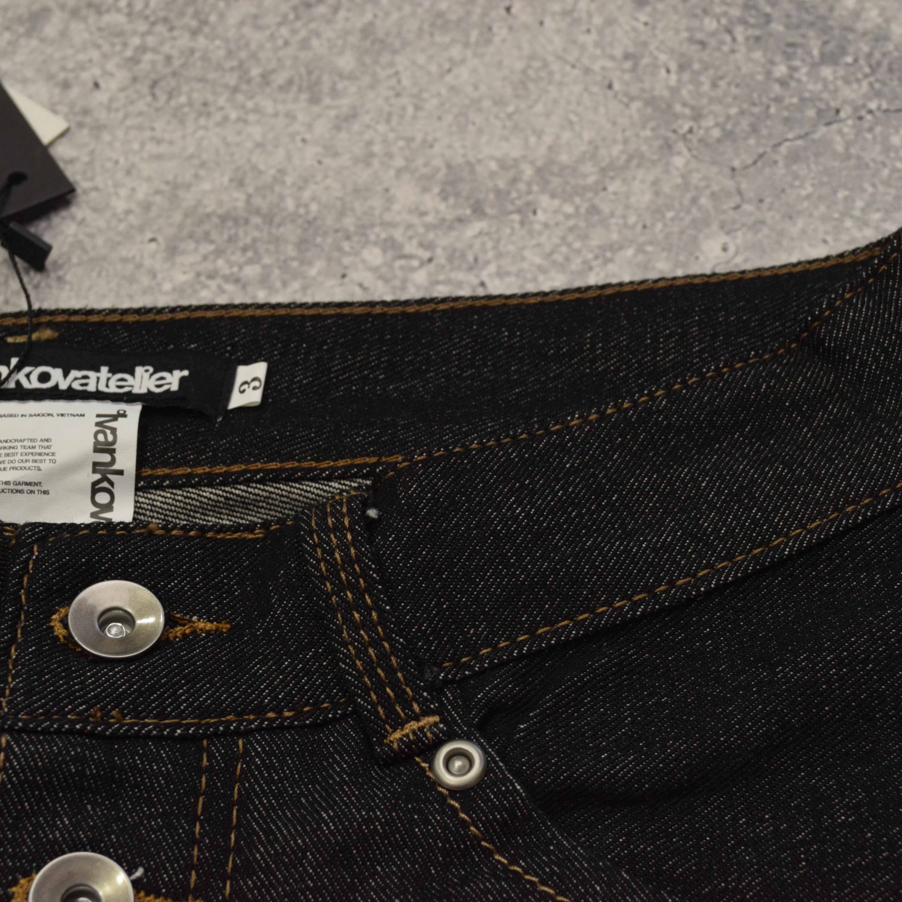 Ivankovatelier High Waisted Button Fly Jeans
