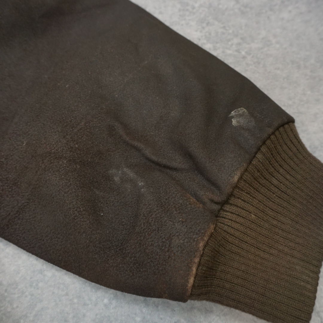 90s The Orvis Company Flight Leather Jacket Bomber