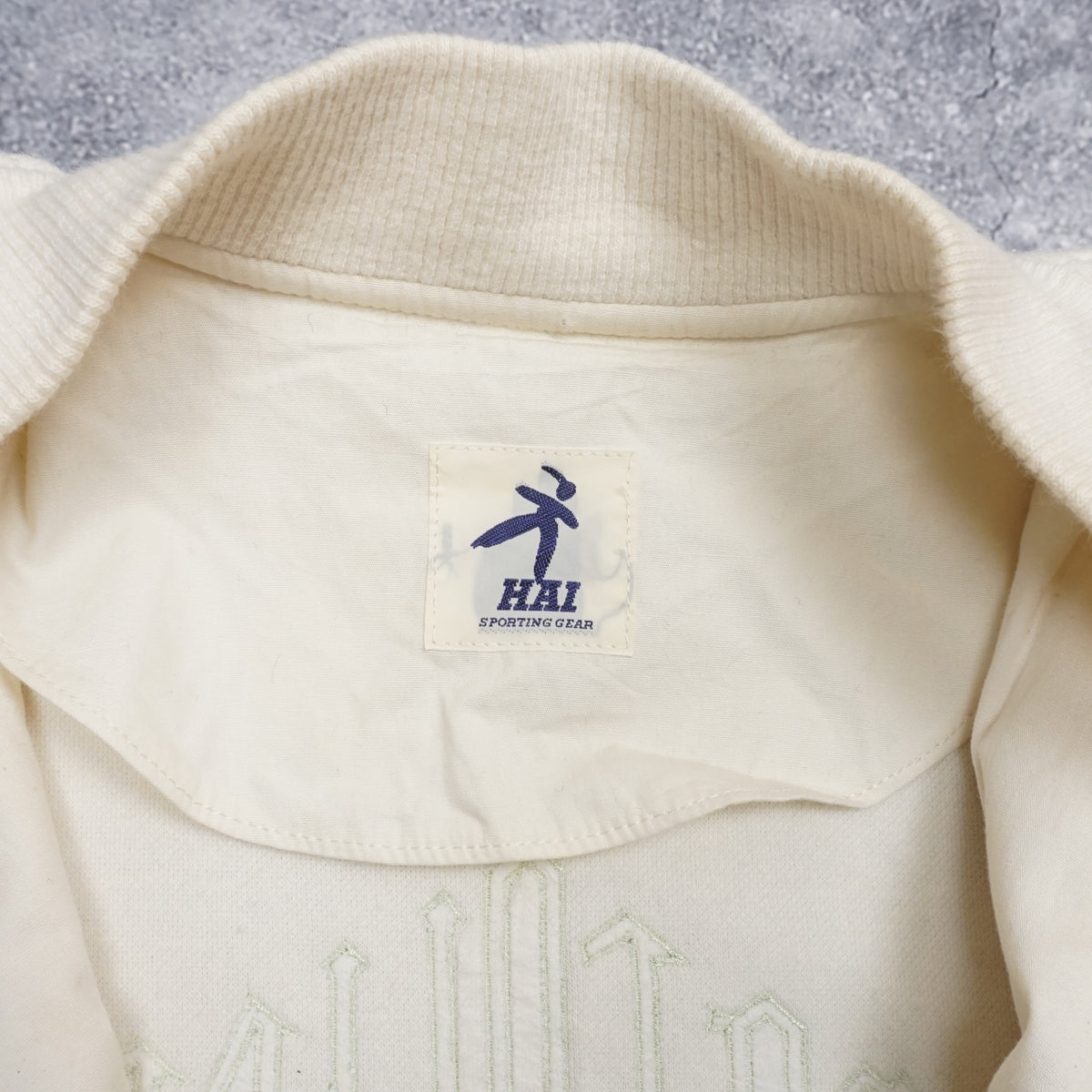 90s Hai Sporting Gear Embroidered Bomber Zip Up Sweatshirt