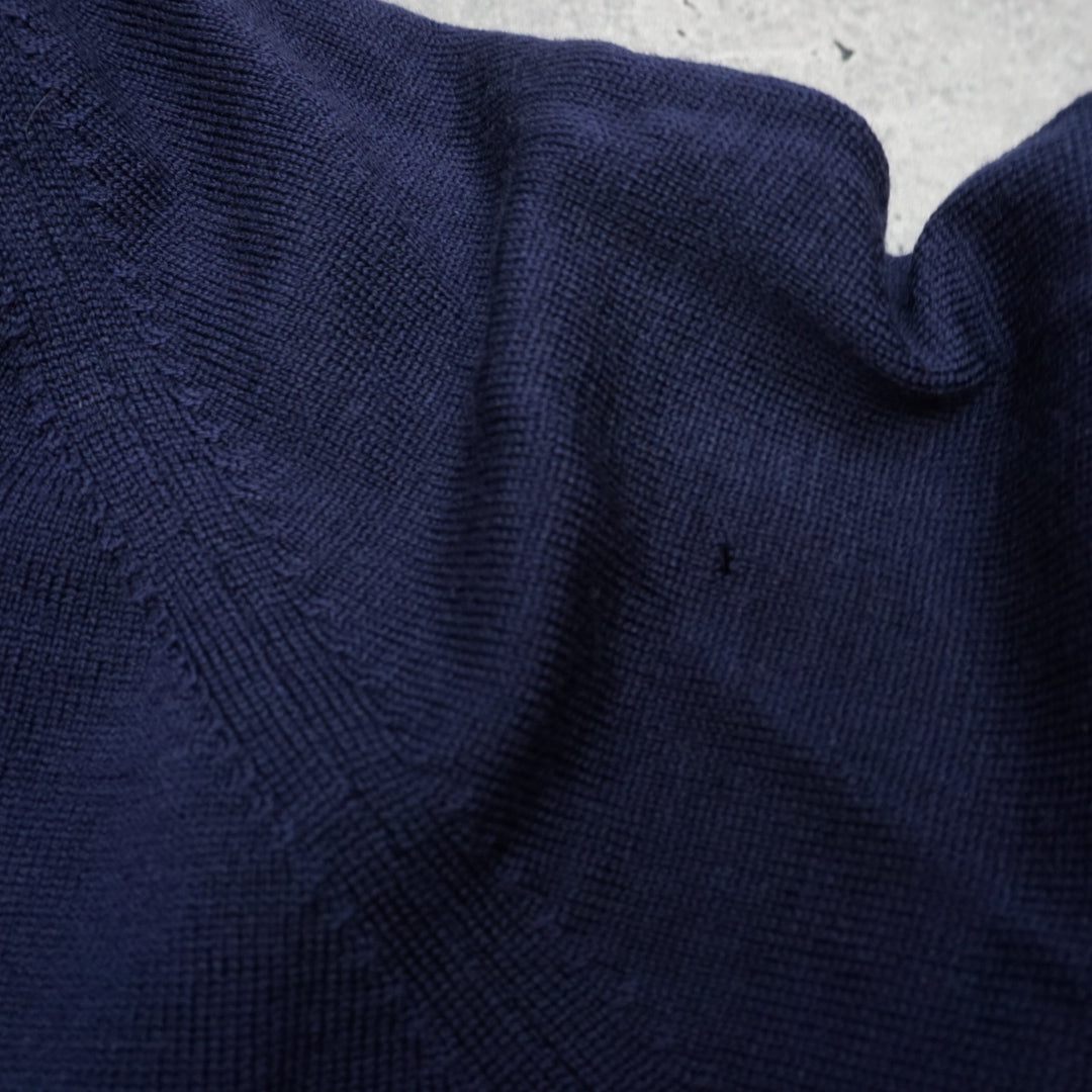 80s Edinburgh V-Neck Wool Sweater