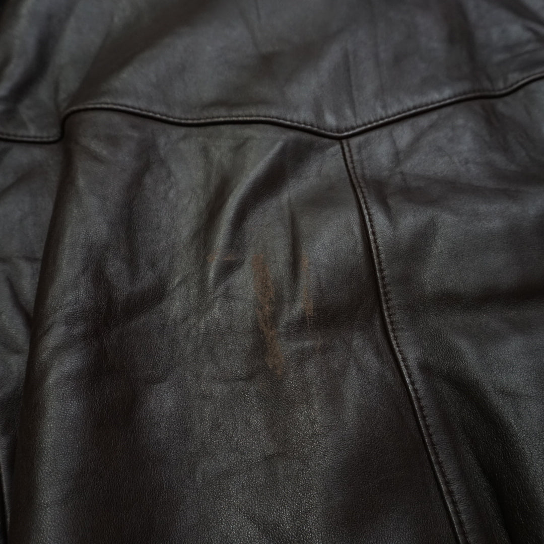 2000s Balenciaga Double Breasted Leather Jacket