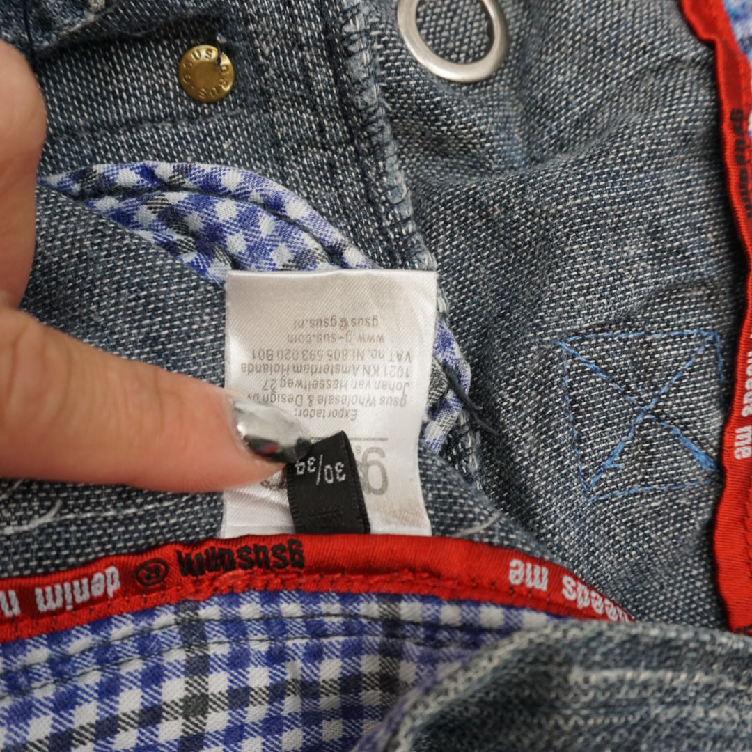 2000s Gsus Distressed Baggy Cargo Pocket Jeans