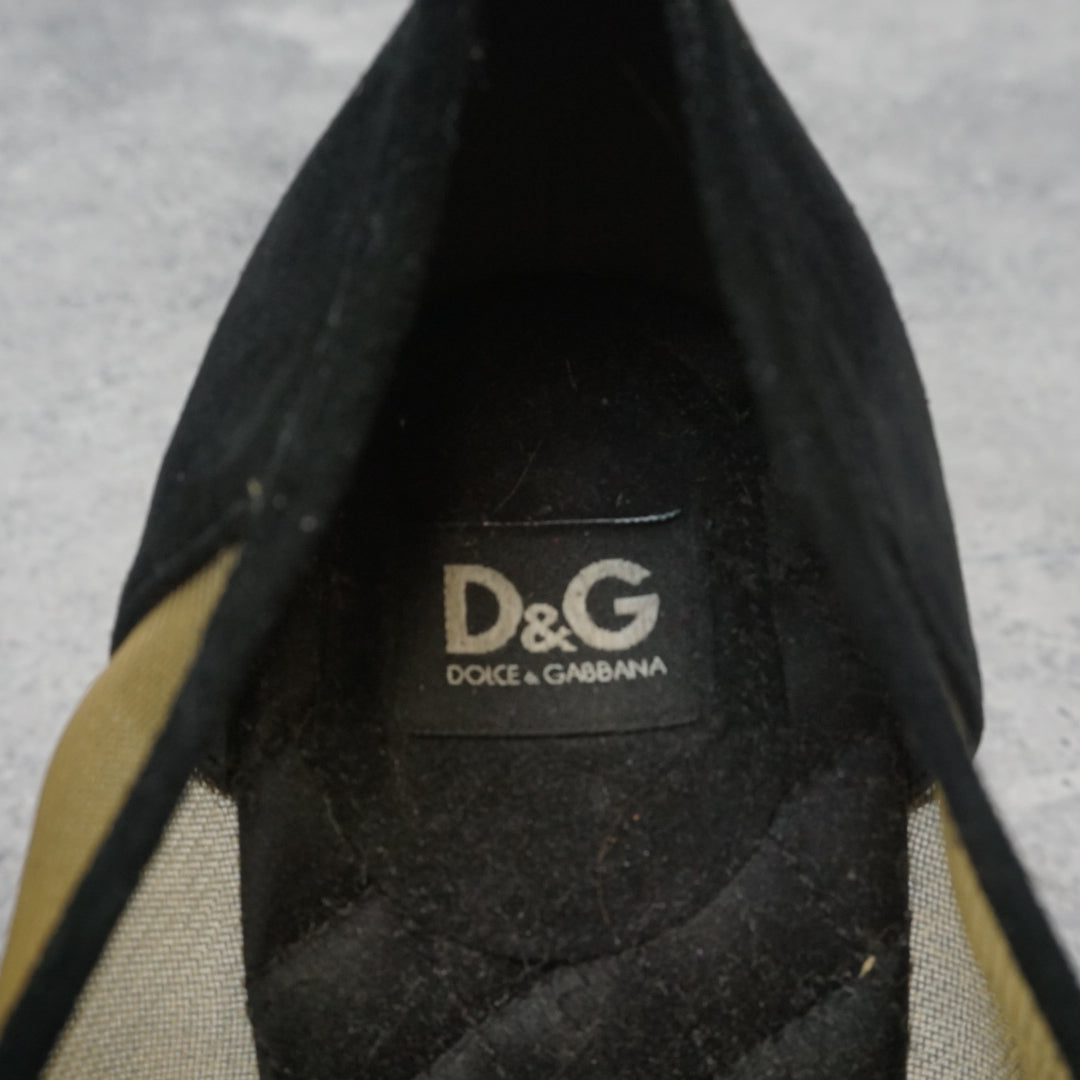 2000s D&G Dolce & Gabbana Mesh Peep Toe Heels