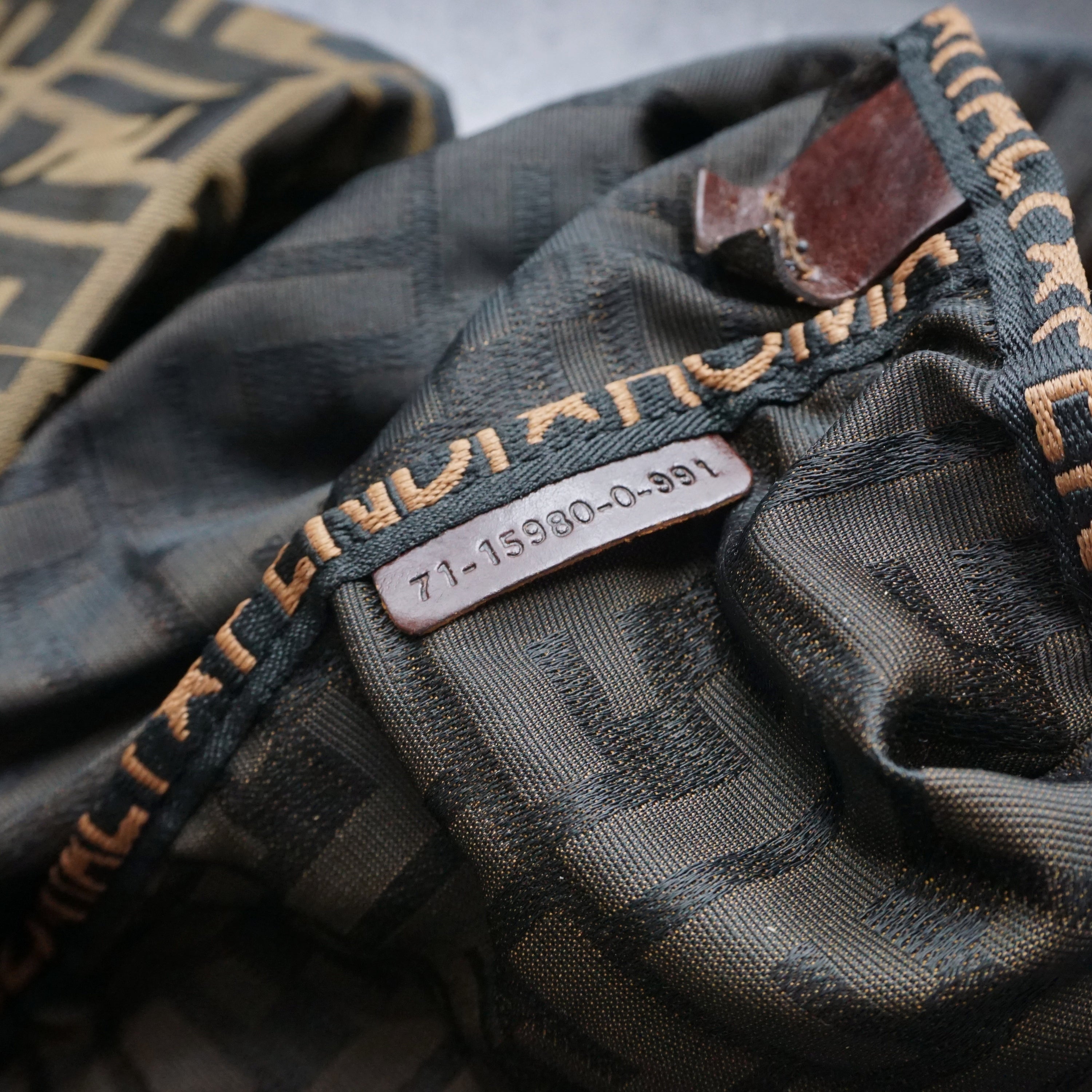 2000s Fendi Zucca Drawstring Backpack