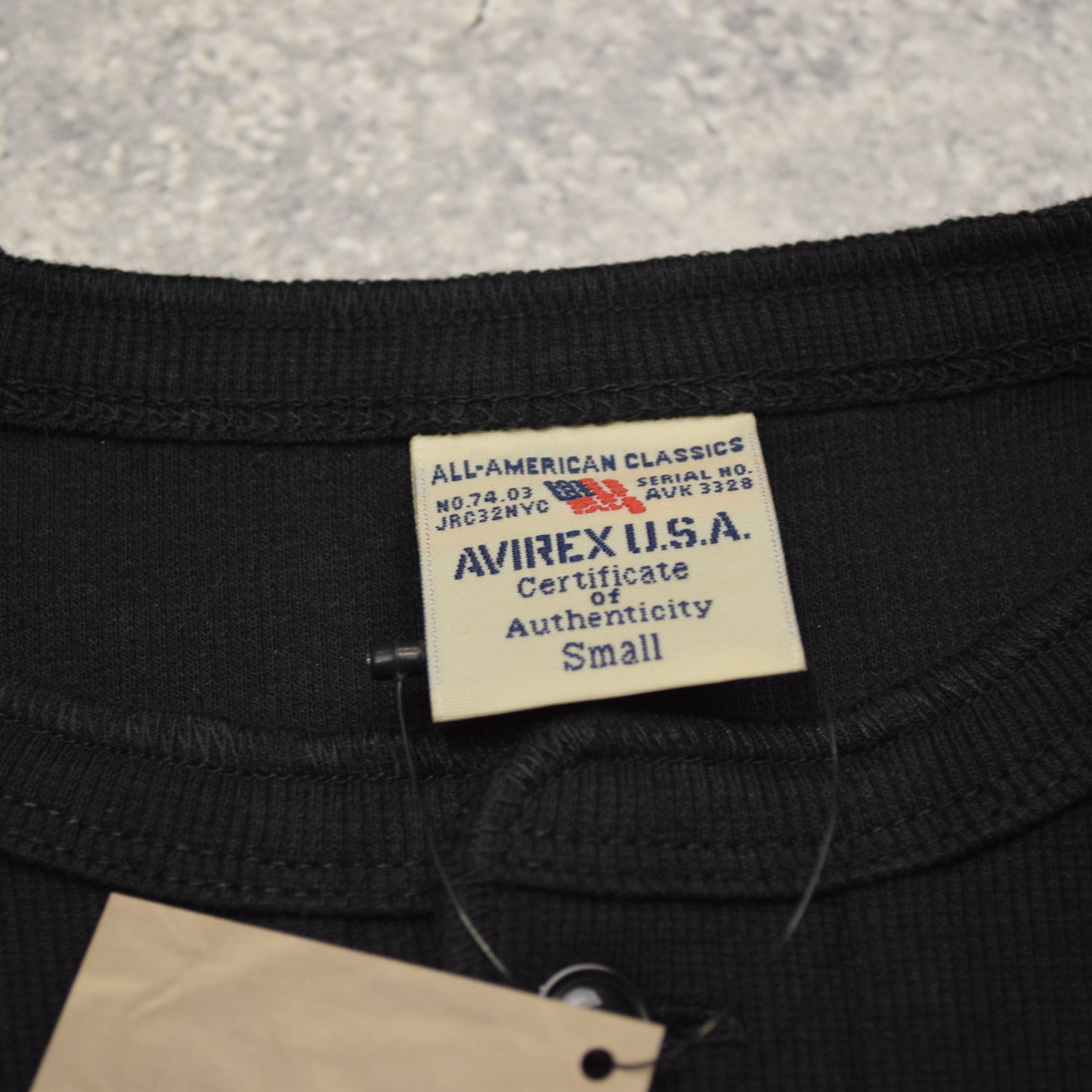 Avirex Ribbed Henley T-Shirt