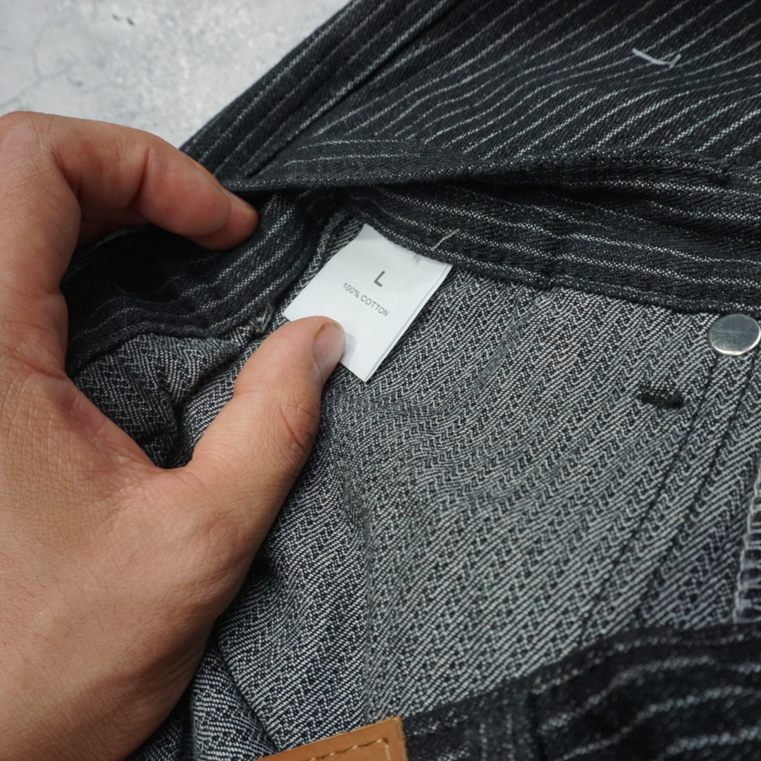 Unique Jeans pinstripe Carpenter Pants Cargo Pants