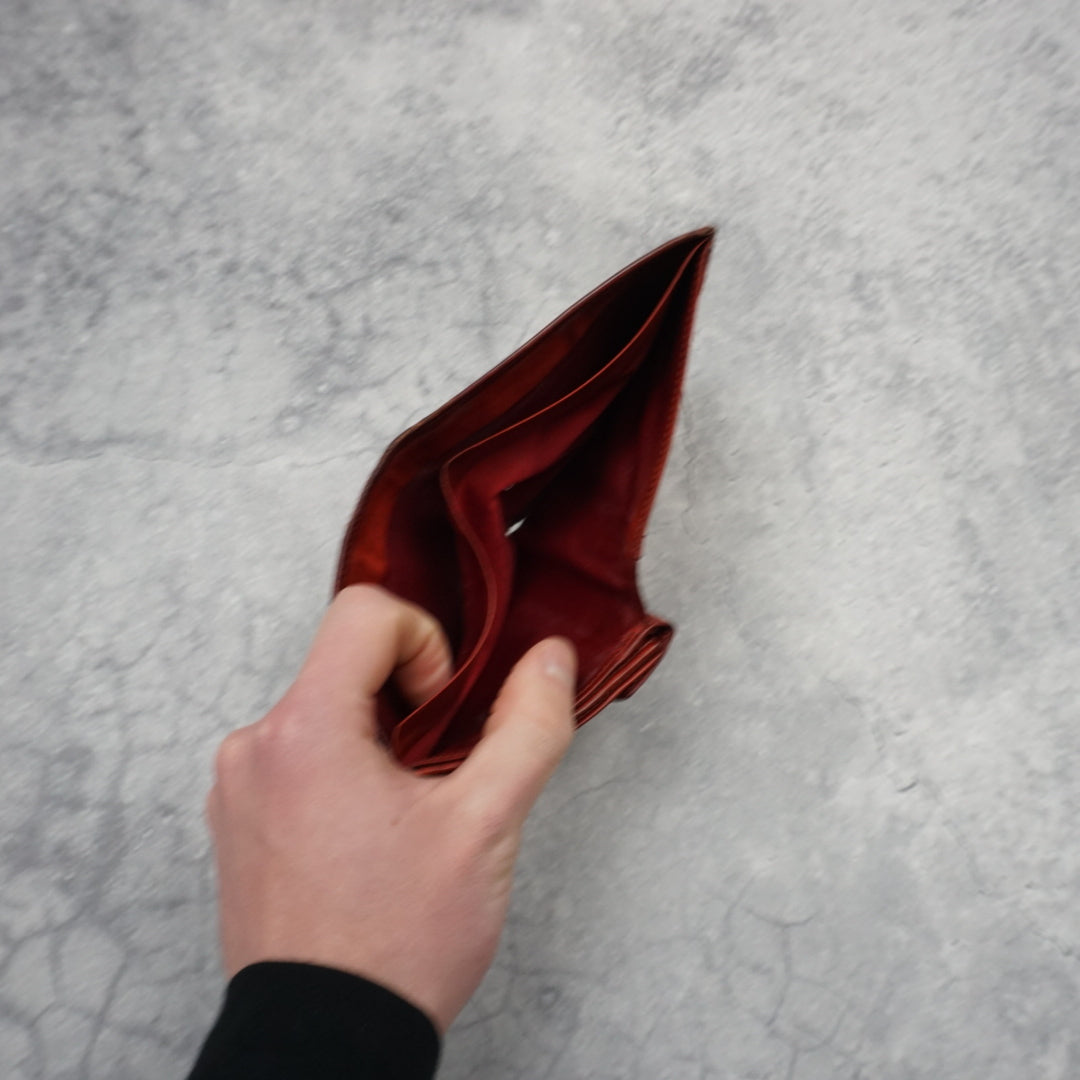 2000s Jean Paul Gaultier Embossed Floral Leather Wallet