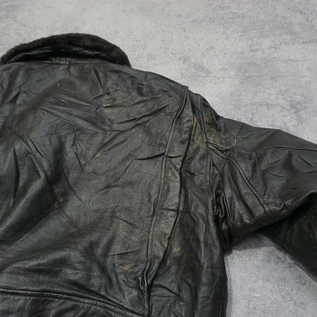 90s Lakeland Aviator Leather Jacket