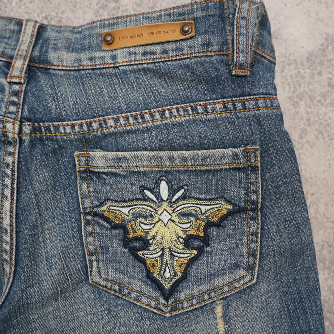 2000s Miss Sexy Distressed Denim Shorts
