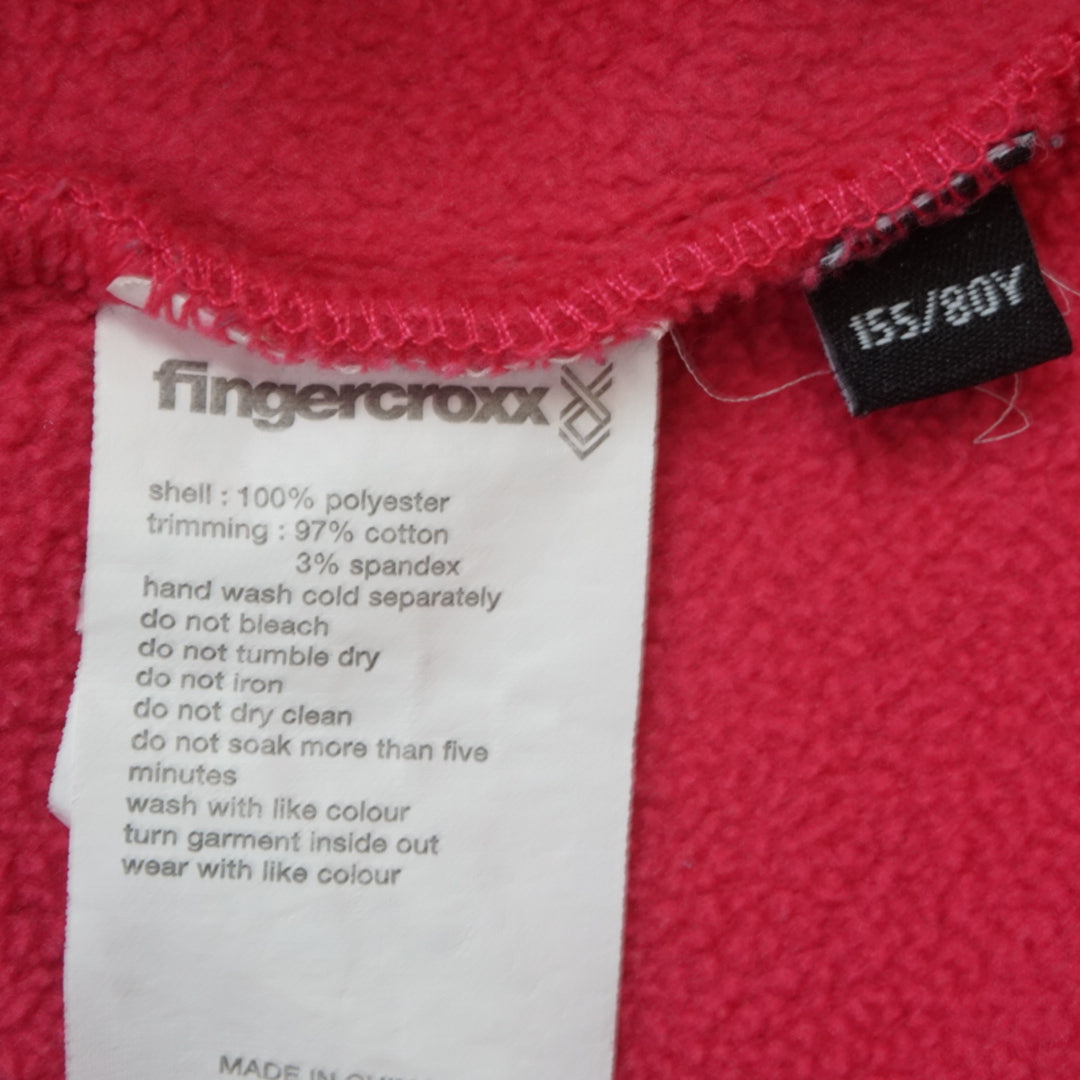 Fingercroxx Quarter Zip Embroidered Fleece Hoodie