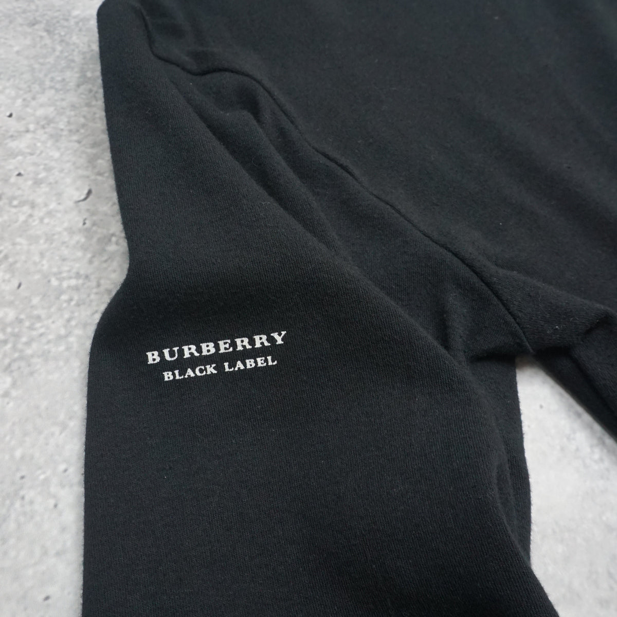 2000s Burberry Black label Black Long Sleeve Embroidered Logo Polo Henley