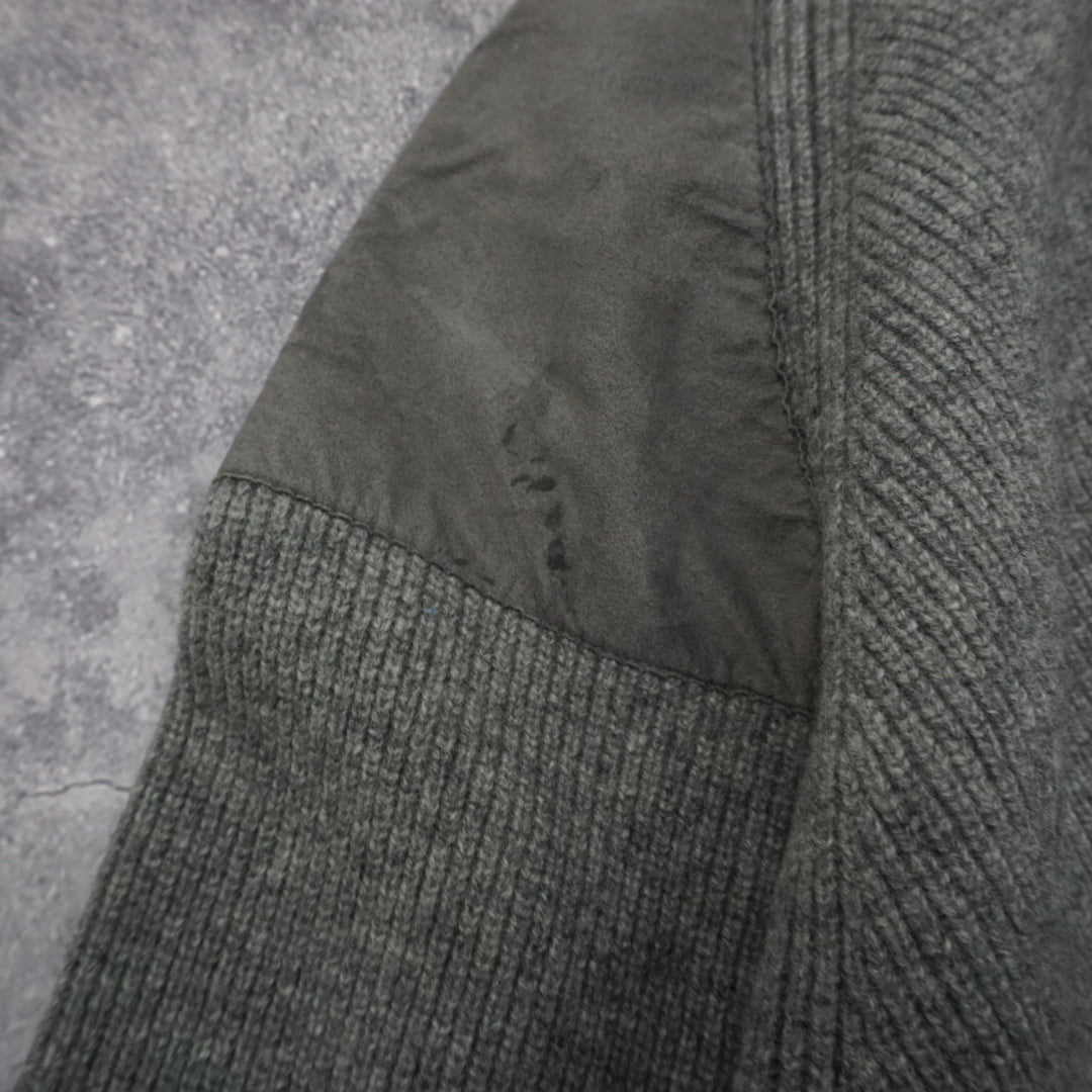 2000s Burberry London Wool Suede Patch Sweater