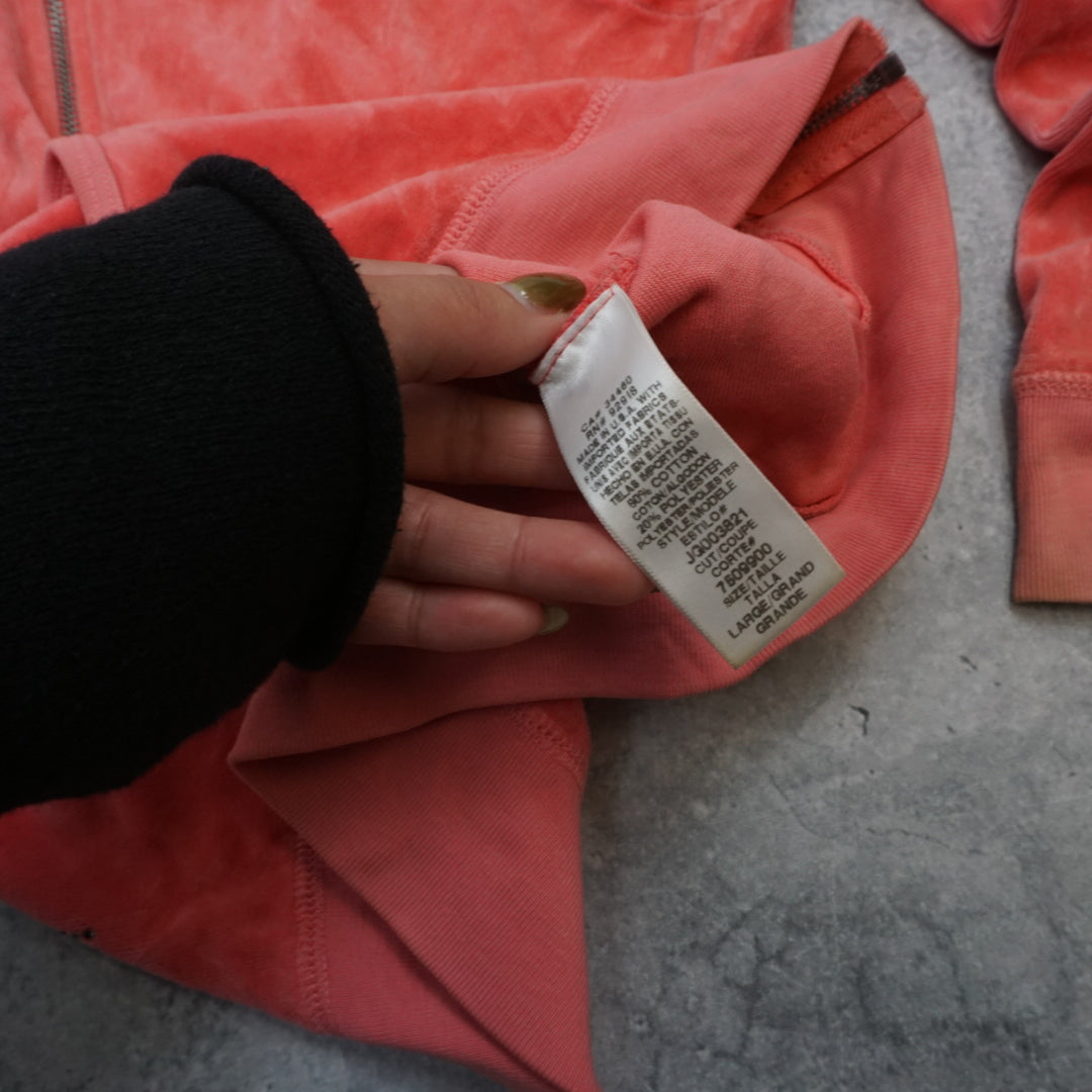 2000s Juicy Couture Velour Zip Up Hoodie