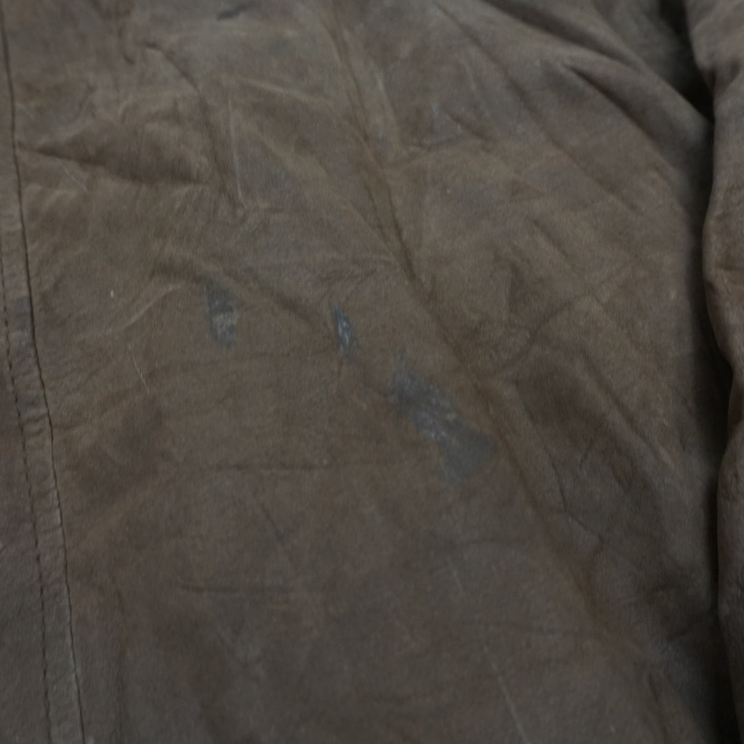 90s Body Equip Suede Zip Pocket Leather Jacket Bomber