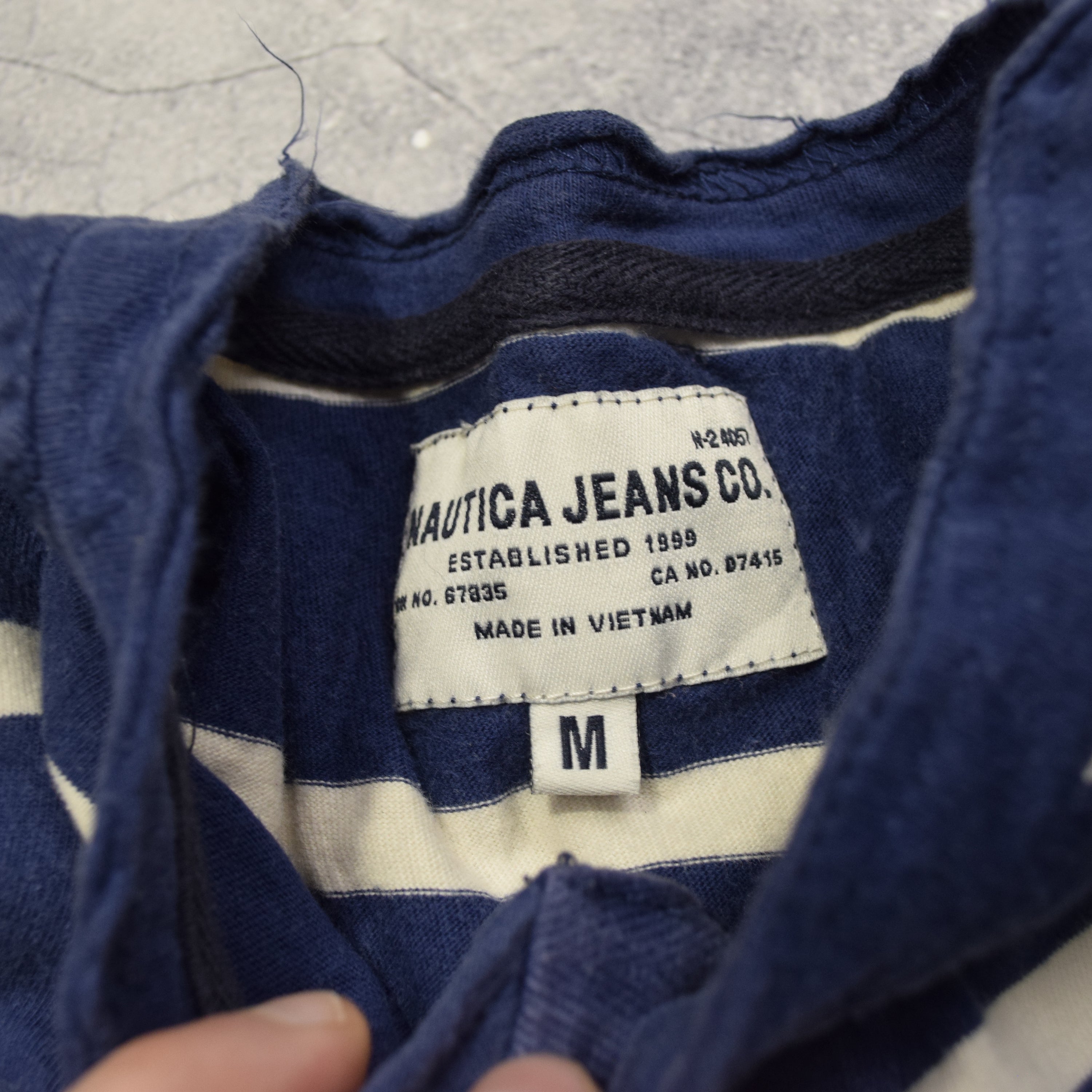 2000s Nautica Striped Henley T-Shirt
