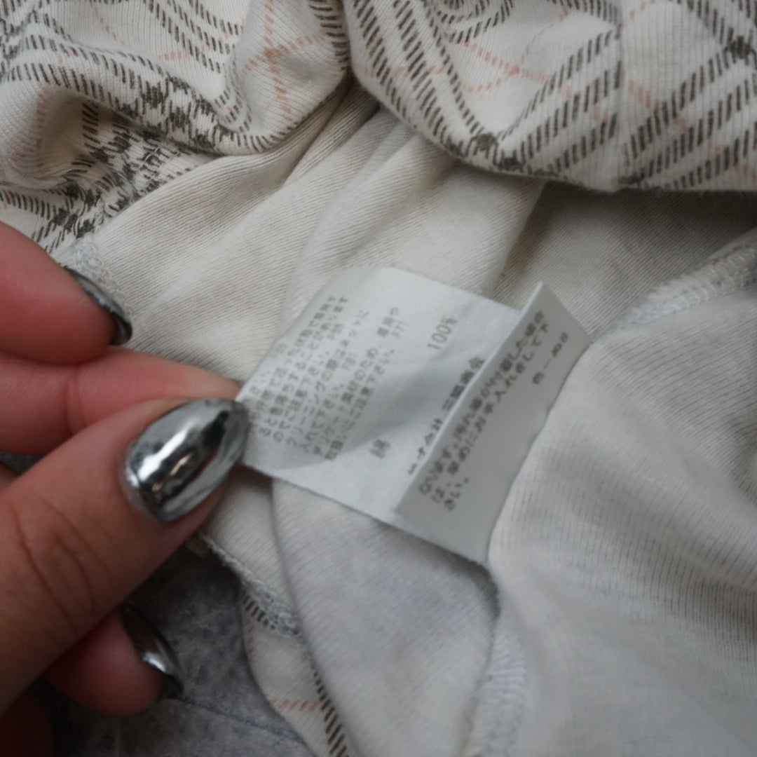 2000s Burberry Blue Label Nova Check Lace Up Cami Top