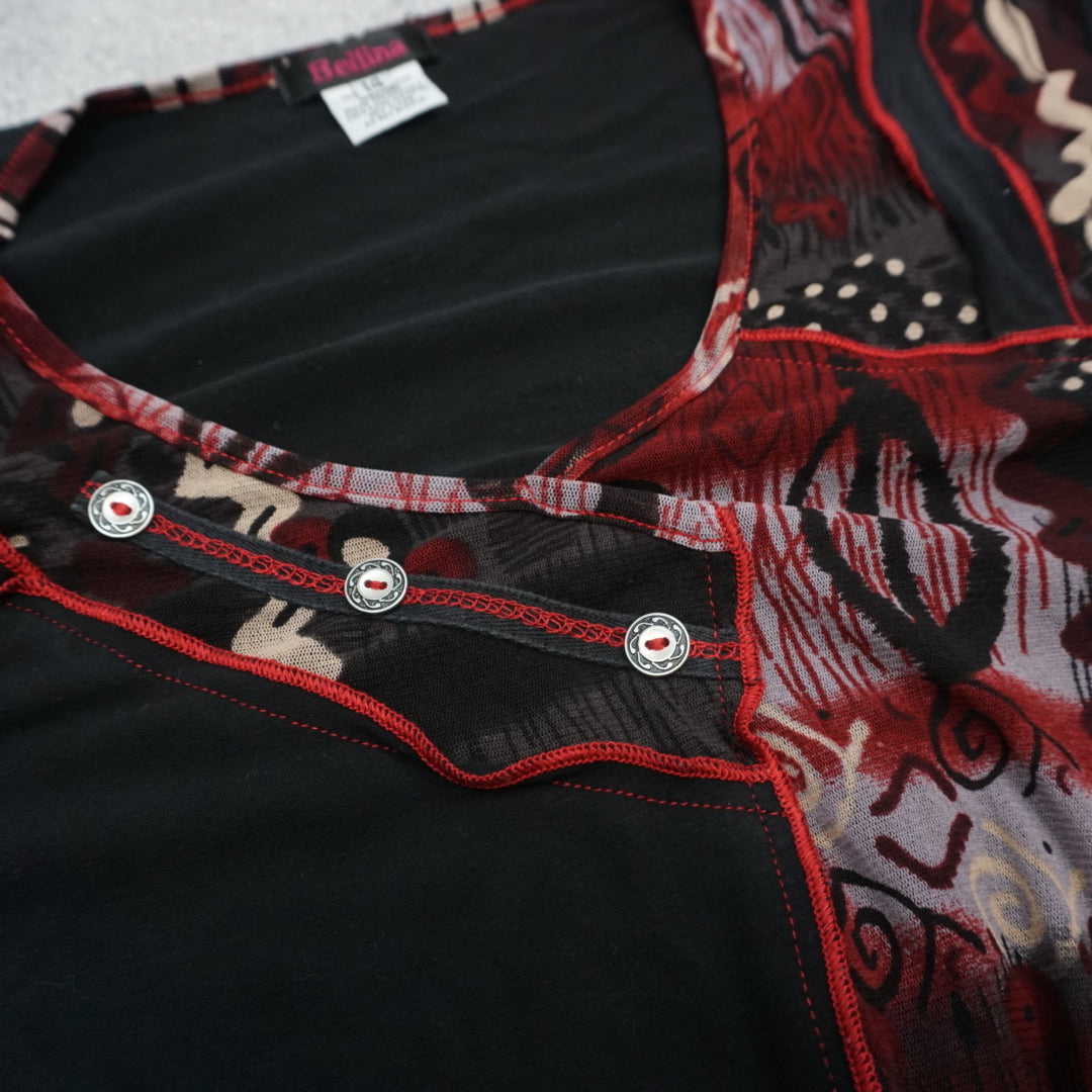 2000s Bellina Bohemian Style Top